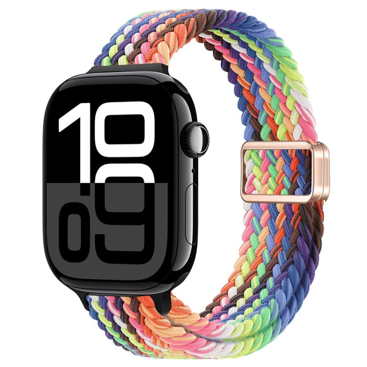 Slim Magnetic Buckle Nylon Braided Watch Band, For Apple Watch Series 10 42mm