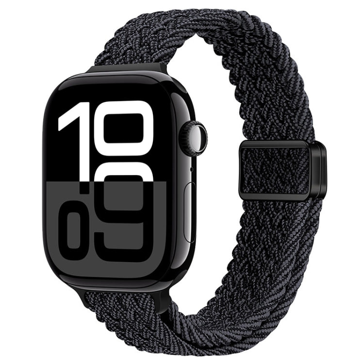 Slim Magnetic Buckle Nylon Braided Watch Band, For Apple Watch Series 10 42mm