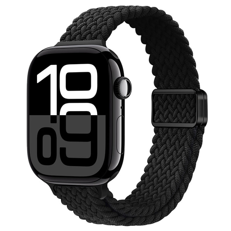 Slim Magnetic Buckle Nylon Braided Watch Band, For Apple Watch Series 10 42mm