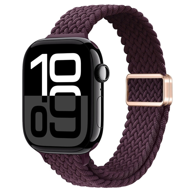 Slim Magnetic Buckle Nylon Braided Watch Band, For Apple Watch Series 10 42mm