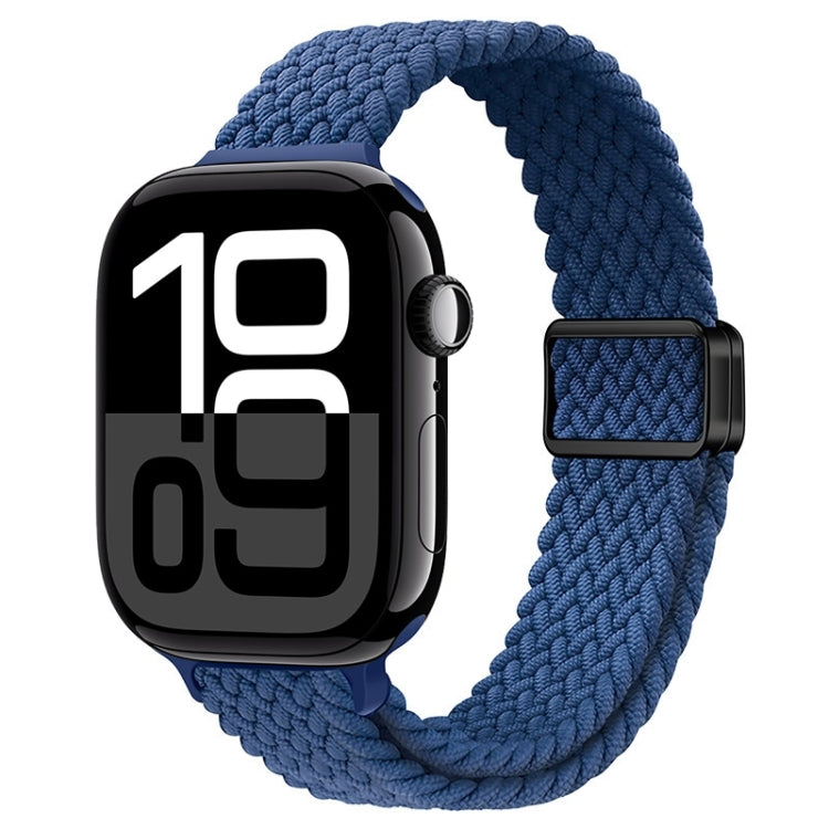 Slim Magnetic Buckle Nylon Braided Watch Band, For Apple Watch Series 10 42mm