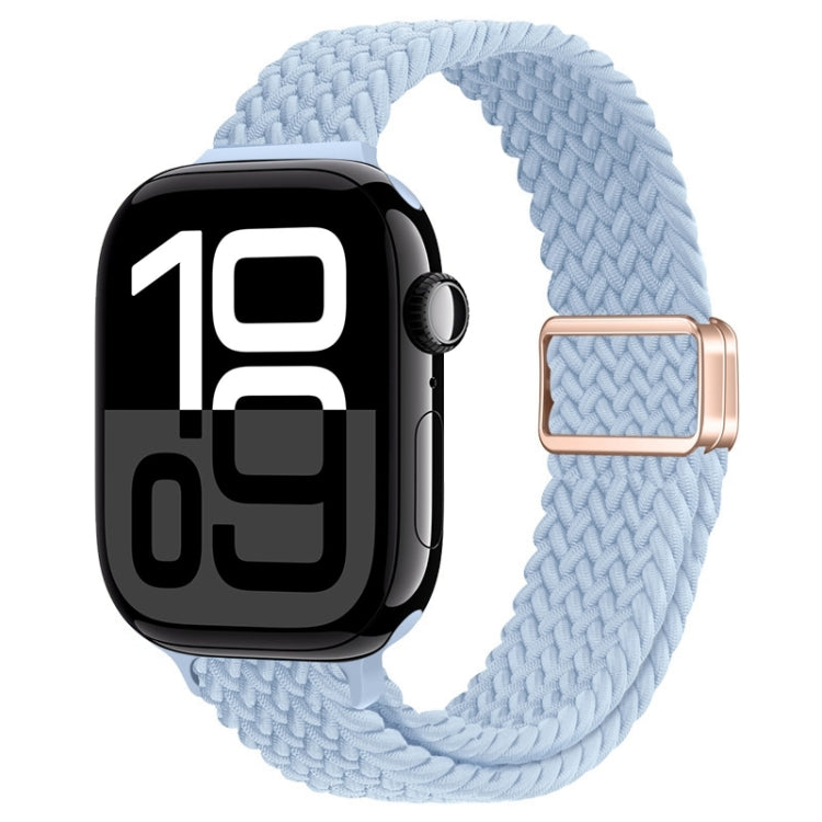 Slim Magnetic Buckle Nylon Braided Watch Band, For Apple Watch Series 10 42mm