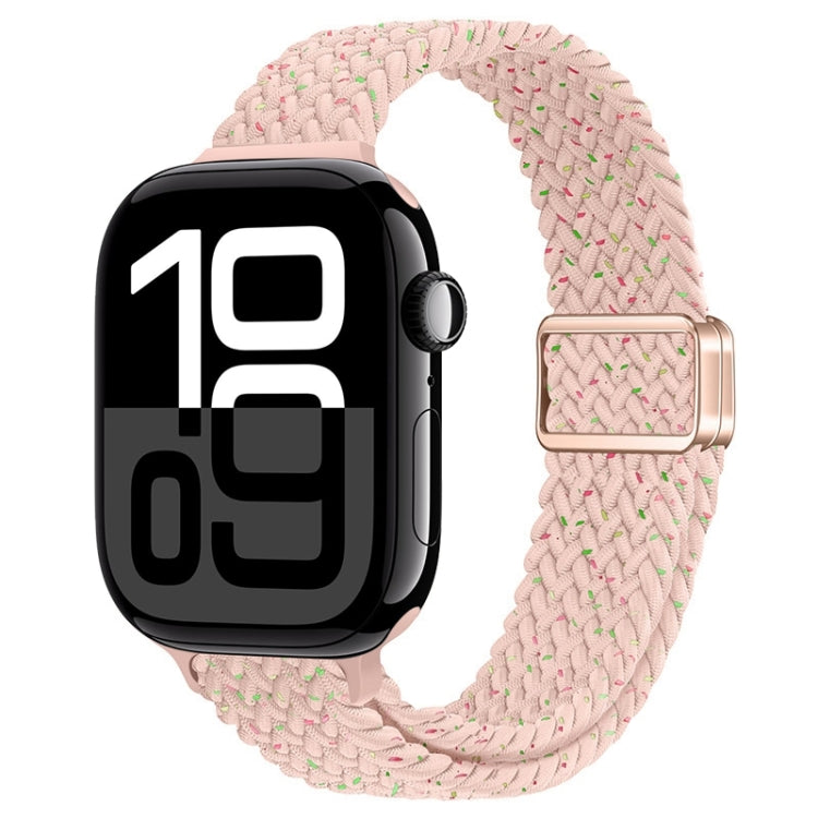 Slim Magnetic Buckle Nylon Braided Watch Band, For Apple Watch Series 10 42mm