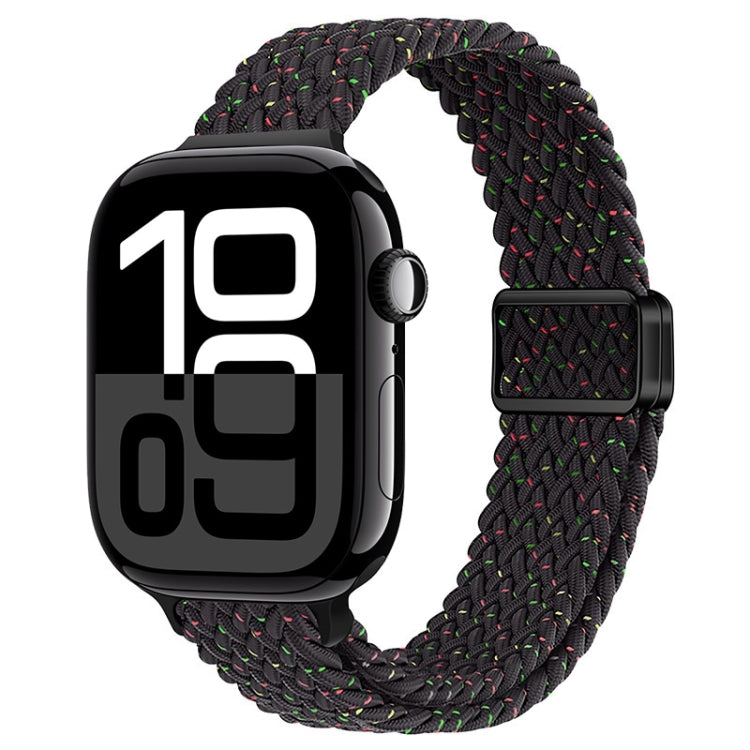 Slim Magnetic Buckle Nylon Braided Watch Band, For Apple Watch Series 10 42mm