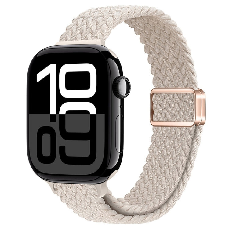 Slim Magnetic Buckle Nylon Braided Watch Band, For Apple Watch Series 10 42mm