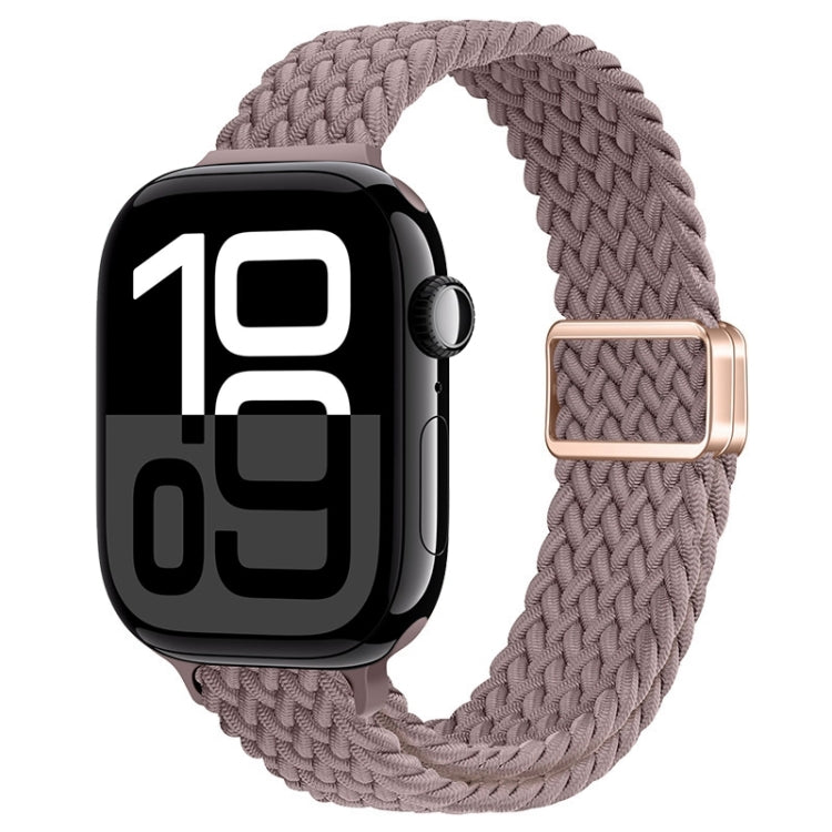 Slim Magnetic Buckle Nylon Braided Watch Band, For Apple Watch Series 10 42mm