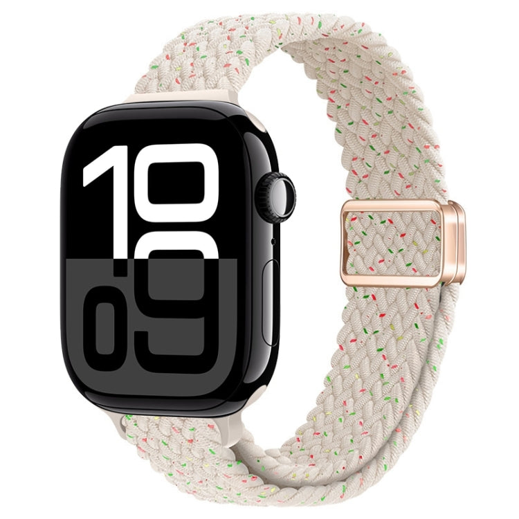 Slim Magnetic Buckle Nylon Braided Watch Band, For Apple Watch Series 10 46mm