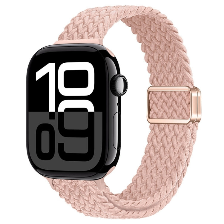 Slim Magnetic Buckle Nylon Braided Watch Band, For Apple Watch Series 10 46mm