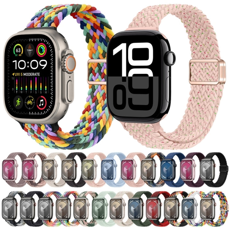 Slim Magnetic Buckle Nylon Braided Watch Band, For Apple Watch SE 2022 44mm