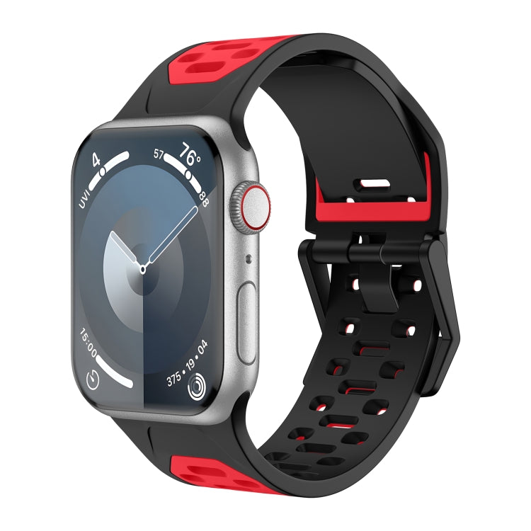 Meteorite Two-color Silicone Watch Band, For Apple Watch SE 2023 44mm, For Apple Watch Ultra 2 49mm, For Apple Watch Series 9 45mm