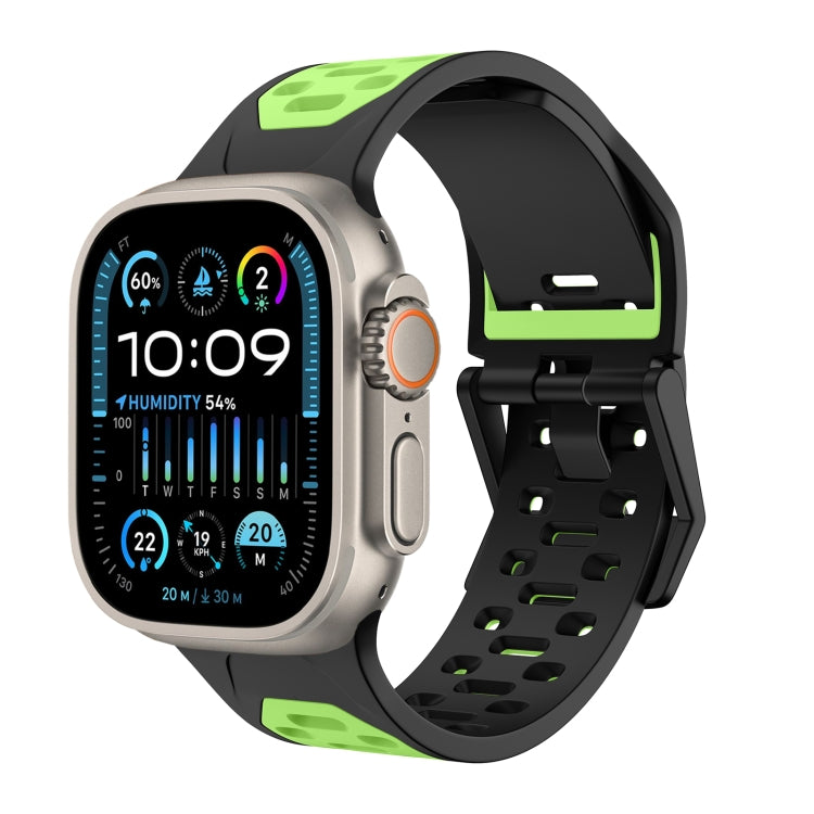 Meteorite Two-color Silicone Watch Band, For Apple Watch Ultra 49mm, For Apple Watch Series 8 45mm, For Apple Watch SE 2022 44mm