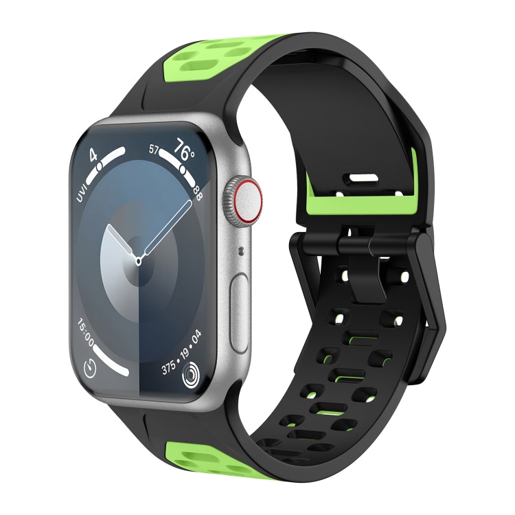 Meteorite Two-color Silicone Watch Band, For Apple Watch Ultra 49mm, For Apple Watch Series 8 45mm, For Apple Watch SE 2022 44mm