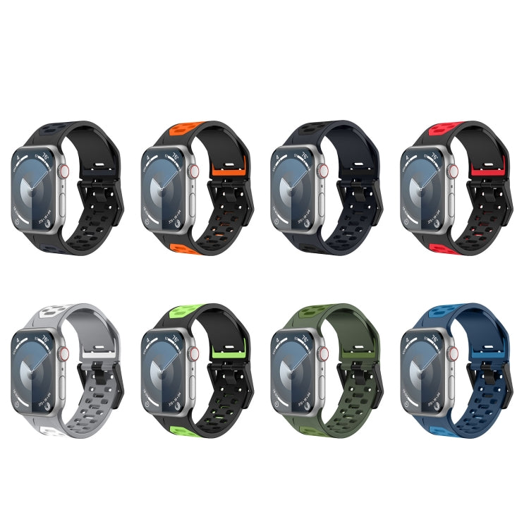 Meteorite Two-color Silicone Watch Band, For Apple Watch Series 5 44mm, For Apple Watch Series 4 44mm, For Apple Watch Series 3 42mm