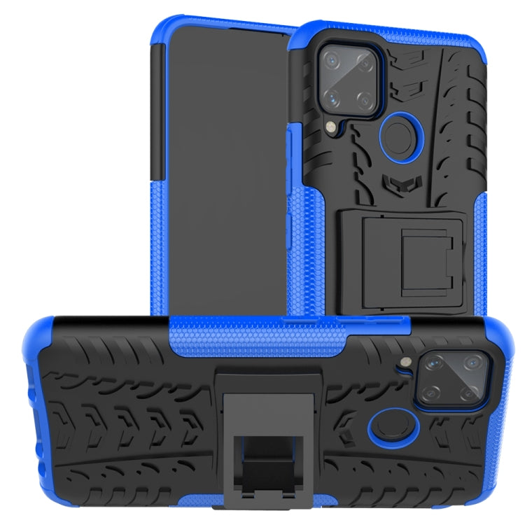 Tire Texture Shockproof TPU + PC Protective Case with Holder, For Xiaomi Redmi 9C, For OPPO Realme C15, For iPhone 12 mini, For Alcatel 3L (2020)