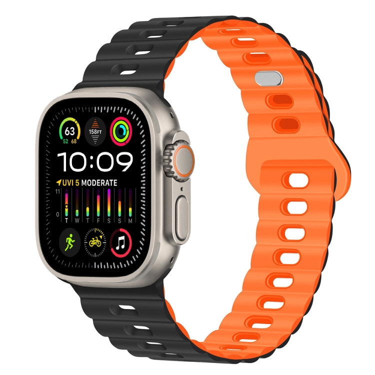 Reverse Buckle Breathable Silicone Watch Band, For Apple Watch Ultra 2 49mm