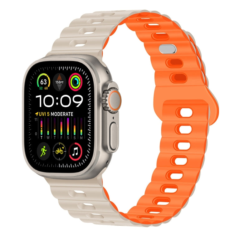 Reverse Buckle Breathable Silicone Watch Band, For Apple Watch Ultra 2 49mm