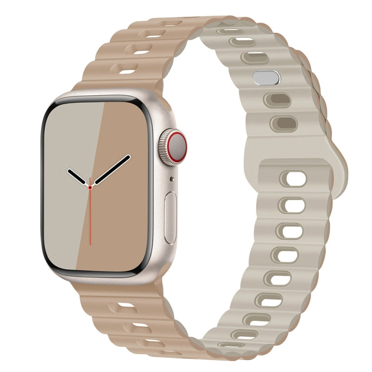 Reverse Buckle Breathable Silicone Watch Band, For Apple Watch Series 8 45mm