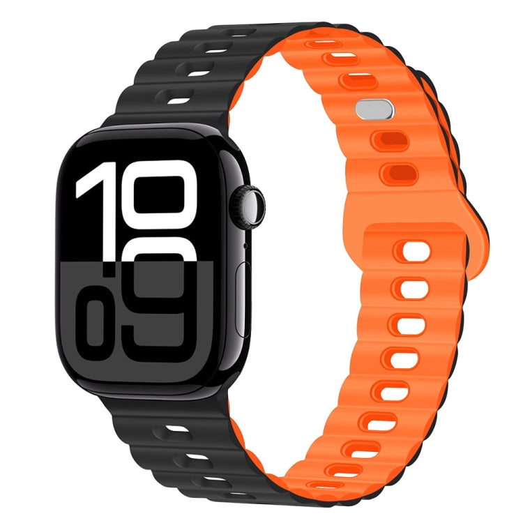 Reverse Buckle Breathable Silicone Watch Band, For Apple Watch Series 10 42mm