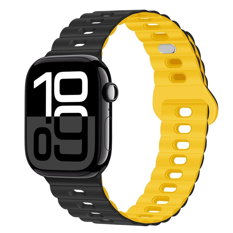 Reverse Buckle Breathable Silicone Watch Band, For Apple Watch Series 10 42mm