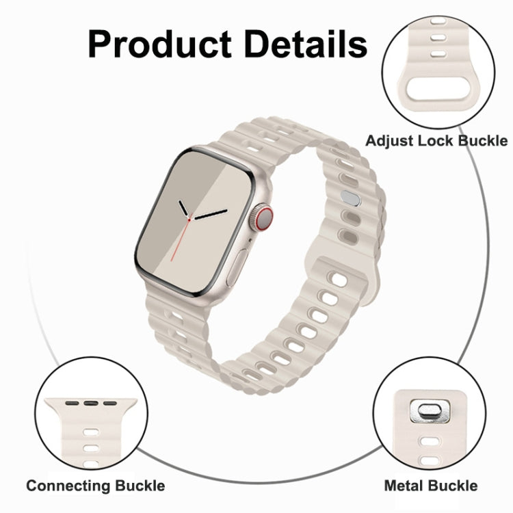 Reverse Buckle Breathable Silicone Watch Band, For Apple Watch Ultra 2 49mm