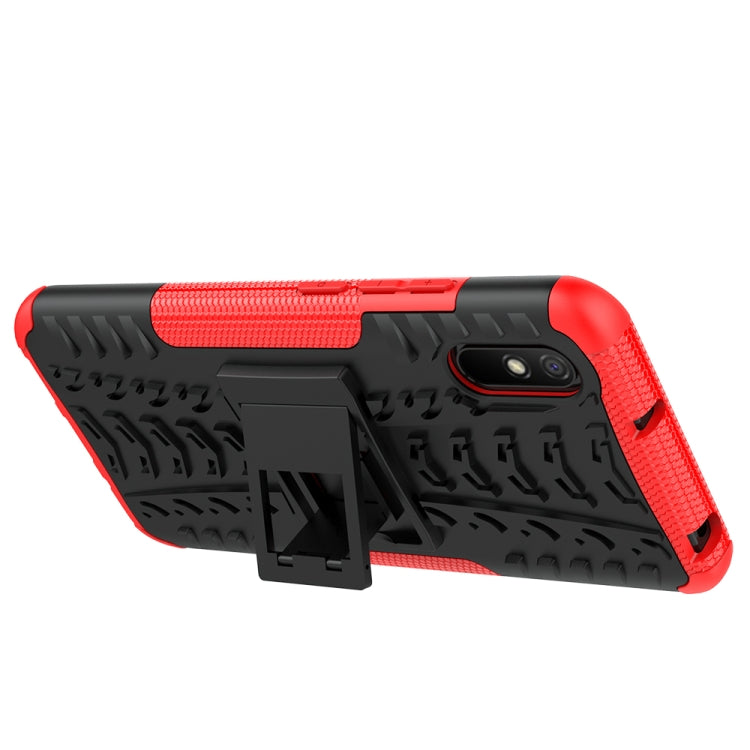 Tire Texture Shockproof TPU+PC Protective Case with Holder