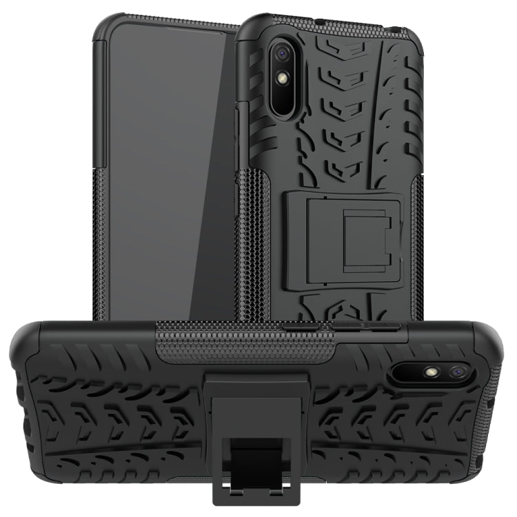 Tire Texture Shockproof TPU+PC Protective Case with Holder