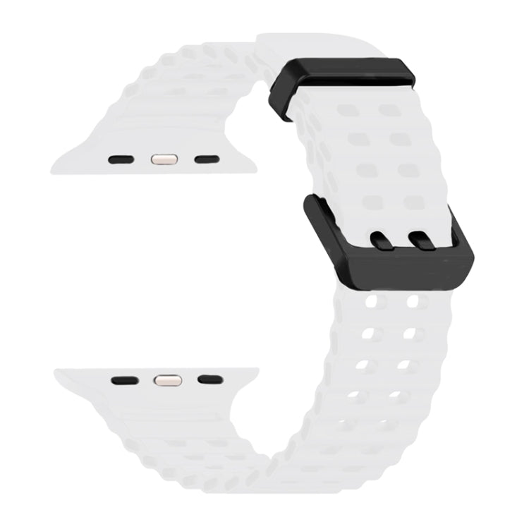 Ocean Dual-Row Hole Silicone Watch Band, For Apple Watch Series 3 42mm
