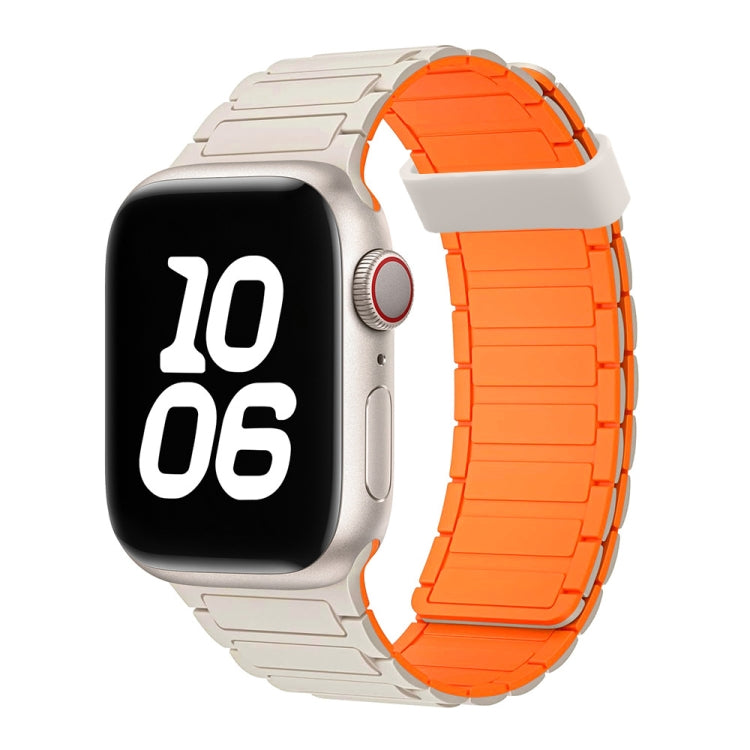 Tri-beads Magnetic Hoop Silicone Watch Band, For Apple Watch SE 2023 44mm