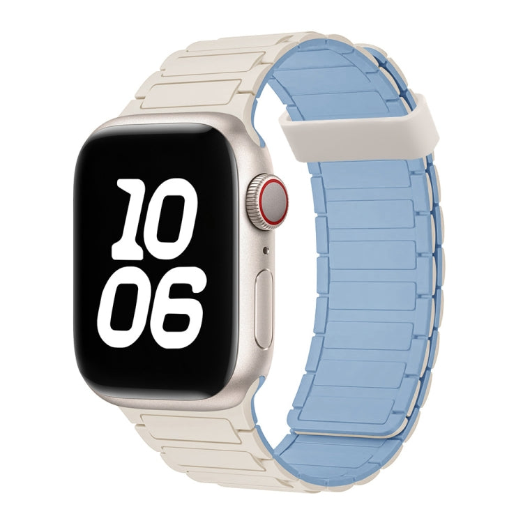 Tri-beads Magnetic Hoop Silicone Watch Band, For Apple Watch Series 9 45mm