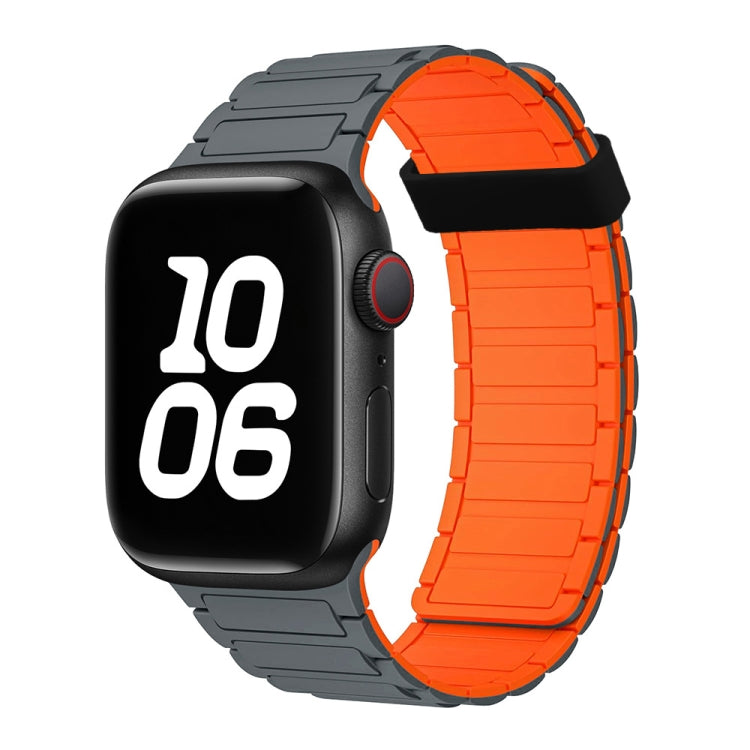 Tri-beads Magnetic Hoop Silicone Watch Band, For Apple Watch Series 9 45mm