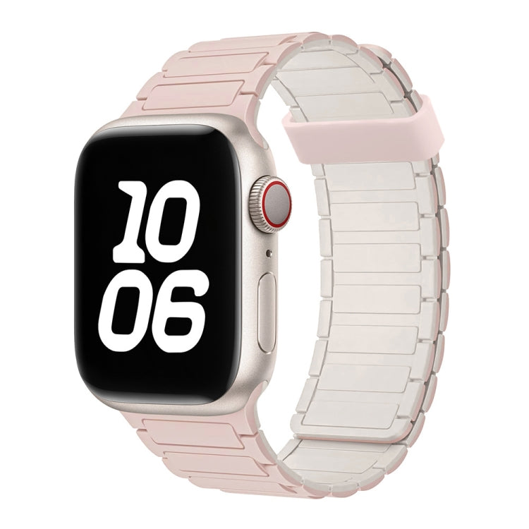 Tri-beads Magnetic Hoop Silicone Watch Band, For Apple Watch Series 9 45mm