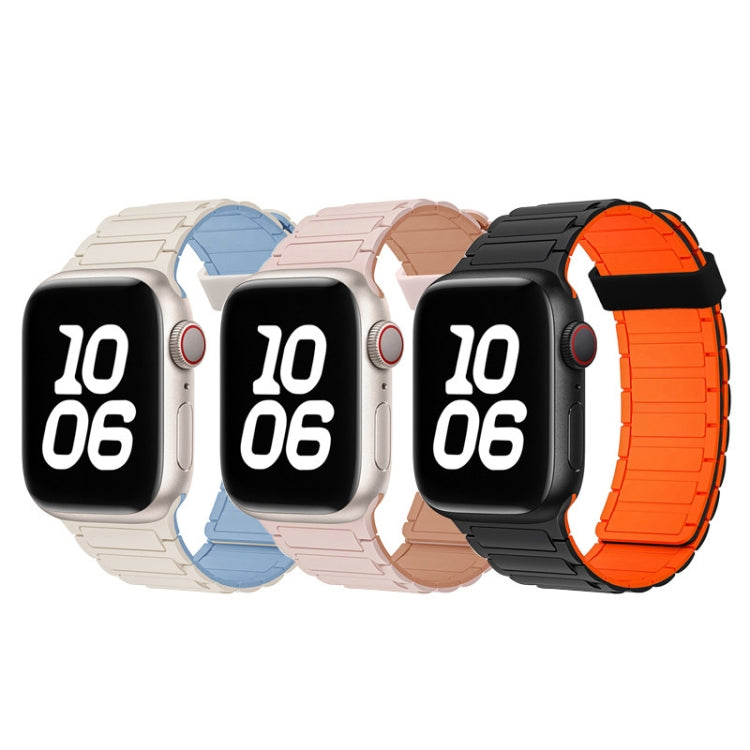 Tri-beads Magnetic Hoop Silicone Watch Band, For Apple Watch Series 6 44mm