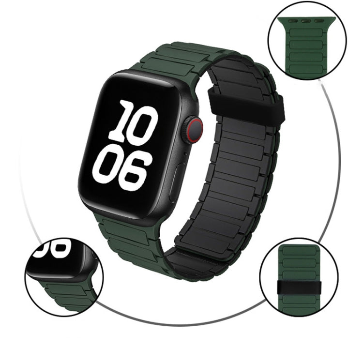 Tri-beads Magnetic Hoop Silicone Watch Band, For Apple Watch Series 3 38mm