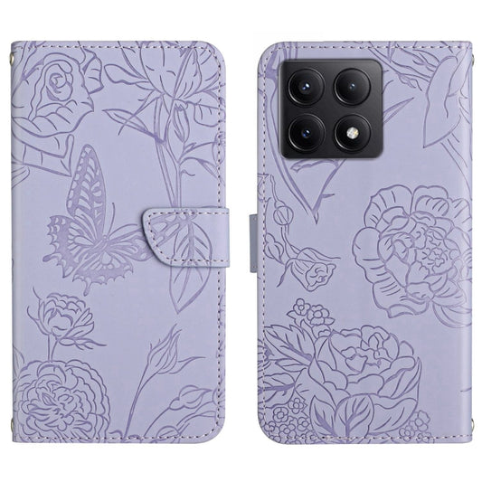 Skin Feel Butterfly Embossed Flip Leather Phone Case