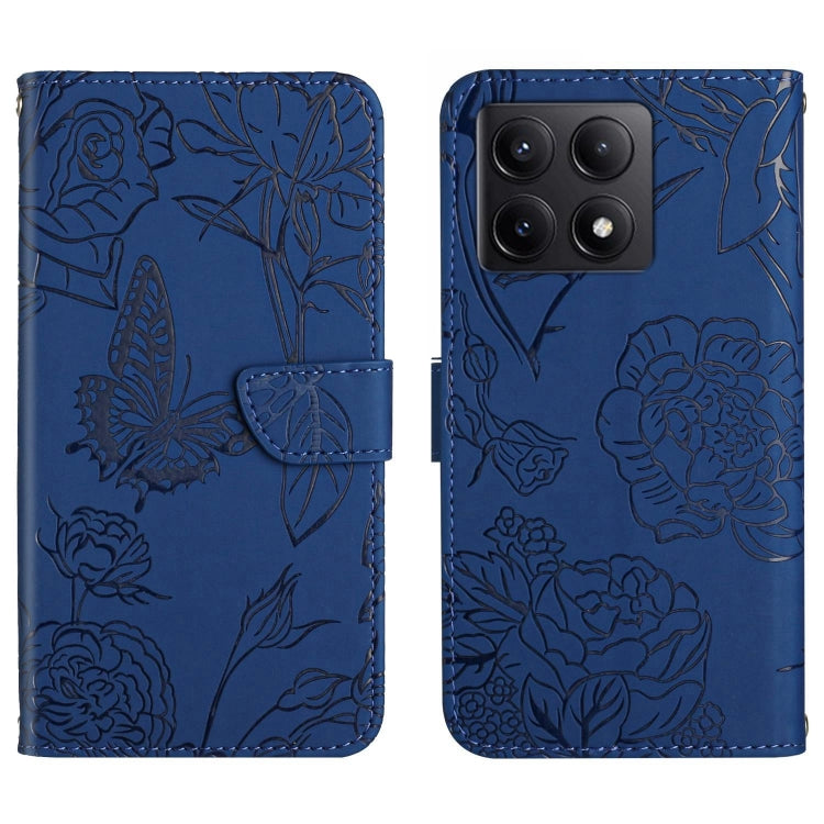 Skin Feel Butterfly Embossed Flip Leather Phone Case