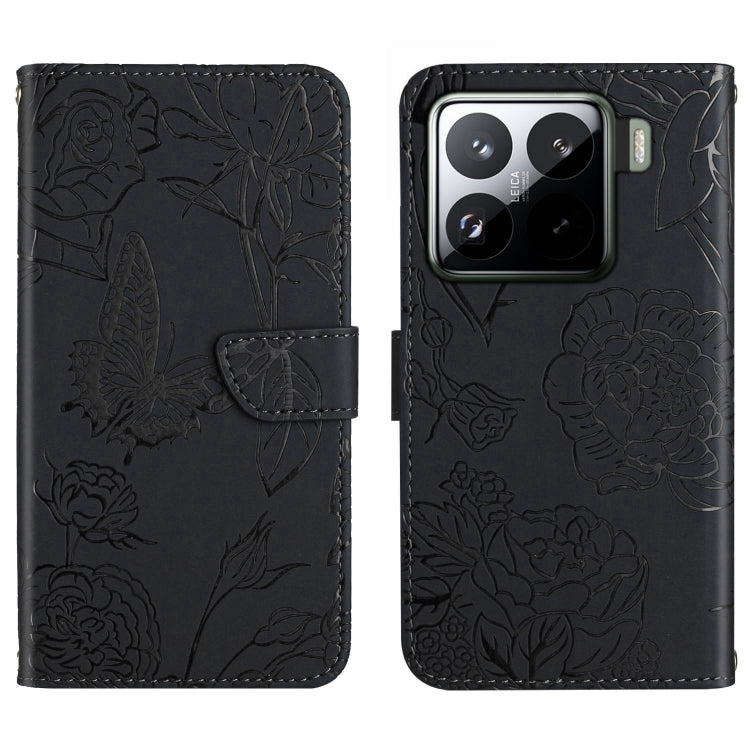 Skin Feel Butterfly Embossed Flip Leather Phone Case