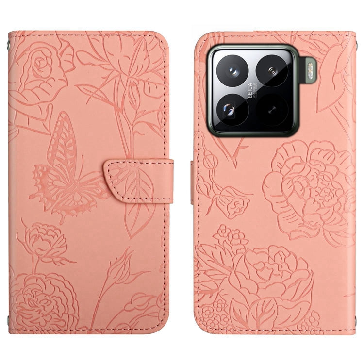 Skin Feel Butterfly Embossed Flip Leather Phone Case