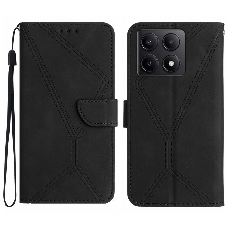 Stitching Embossed Leather Phone Case, For Xiaomi 15 Ultra, For Xiaomi Poco X7 Pro, For Xiaomi 15 Pro, For Xiaomi 15, For Xiaomi 14T Pro 5G Global