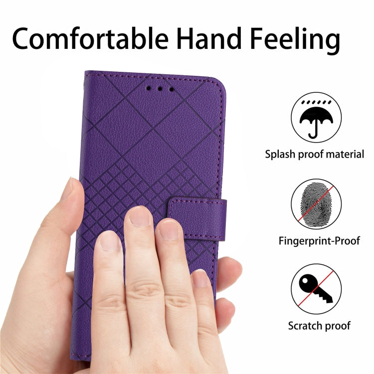 Rhombic Grid Texture Leather Phone Case, For Xiaomi 14T 5G Global