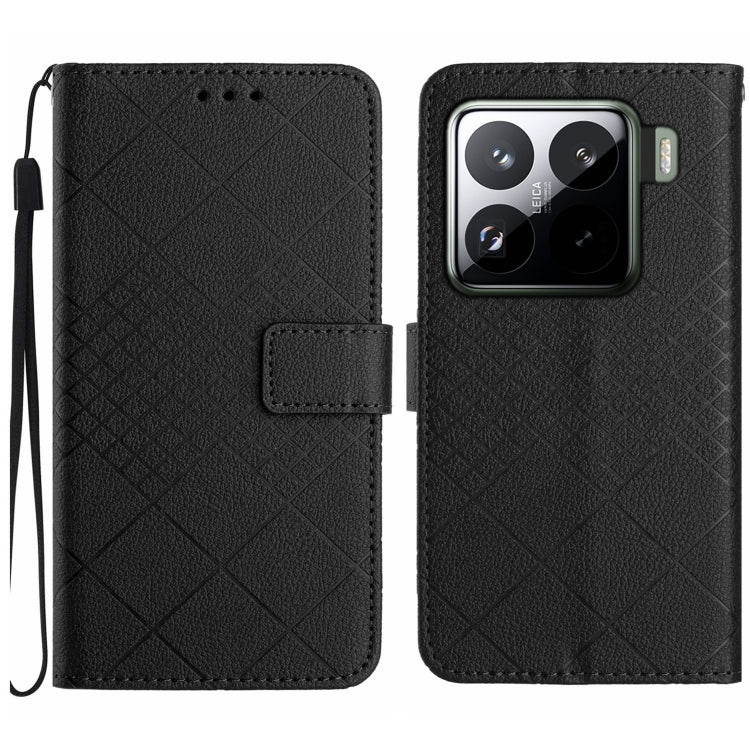 Rhombic Grid Texture Leather Phone Case