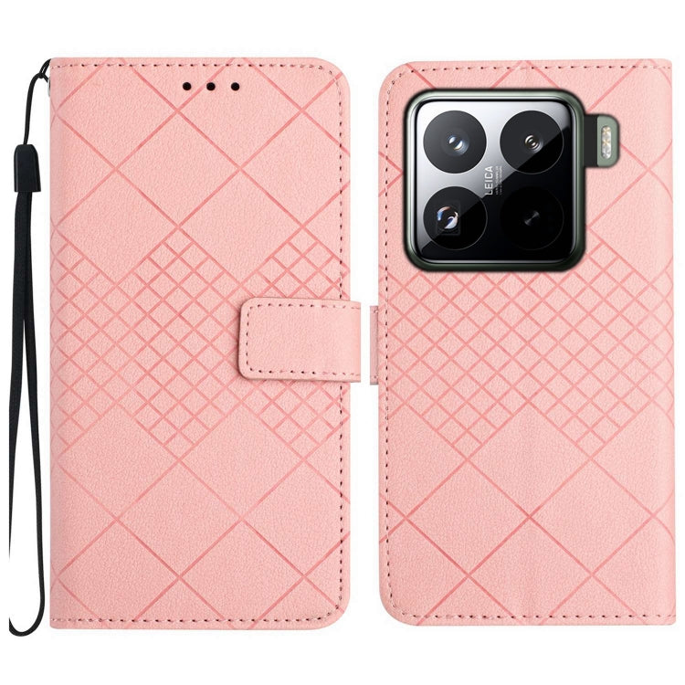Rhombic Grid Texture Leather Phone Case