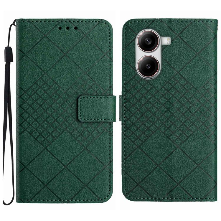 Rhombic Grid Texture Leather Phone Case, For Xiaomi Poco X7 Pro, For Xiaomi 15 Pro, For Xiaomi 15, For Xiaomi 14T Pro 5G Global