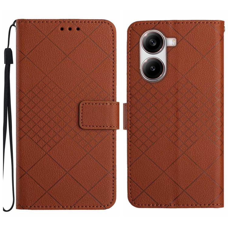 Rhombic Grid Texture Leather Phone Case, For Xiaomi Poco X7 Pro, For Xiaomi 15 Pro, For Xiaomi 15, For Xiaomi 14T Pro 5G Global