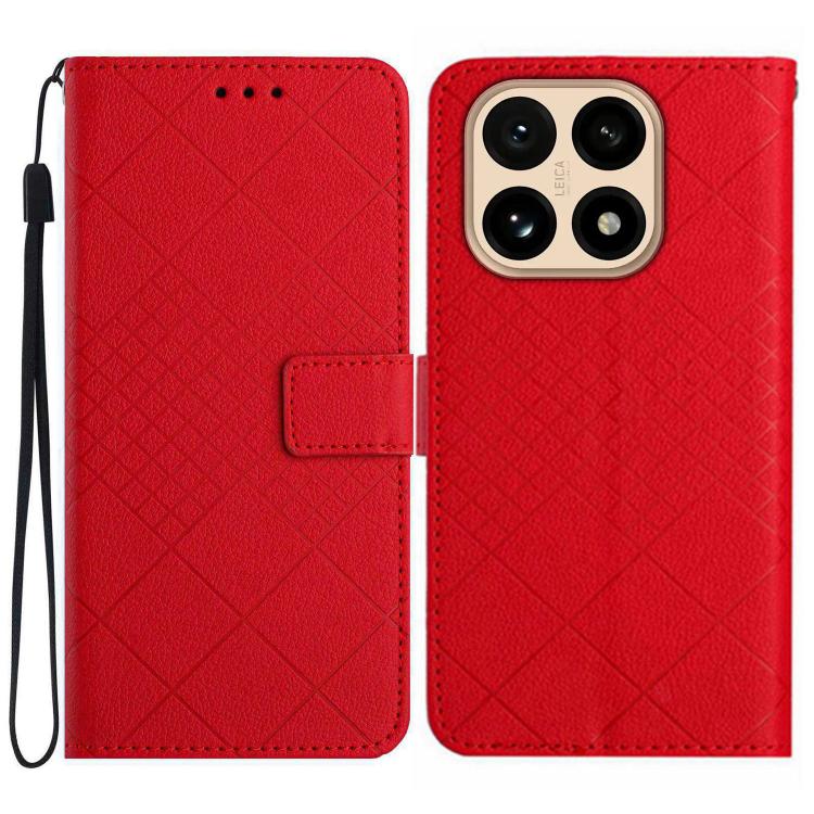Rhombic Grid Texture Leather Phone Case
