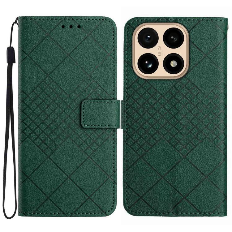 Rhombic Grid Texture Leather Phone Case