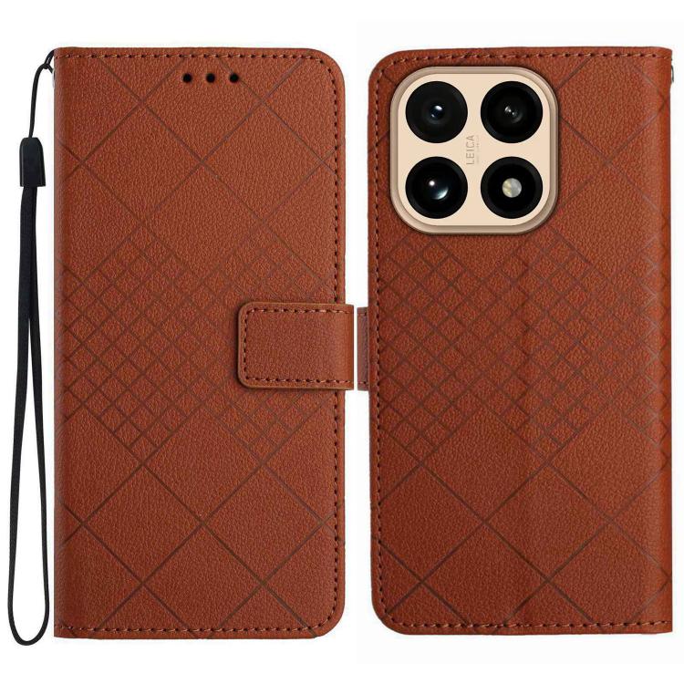 Rhombic Grid Texture Leather Phone Case