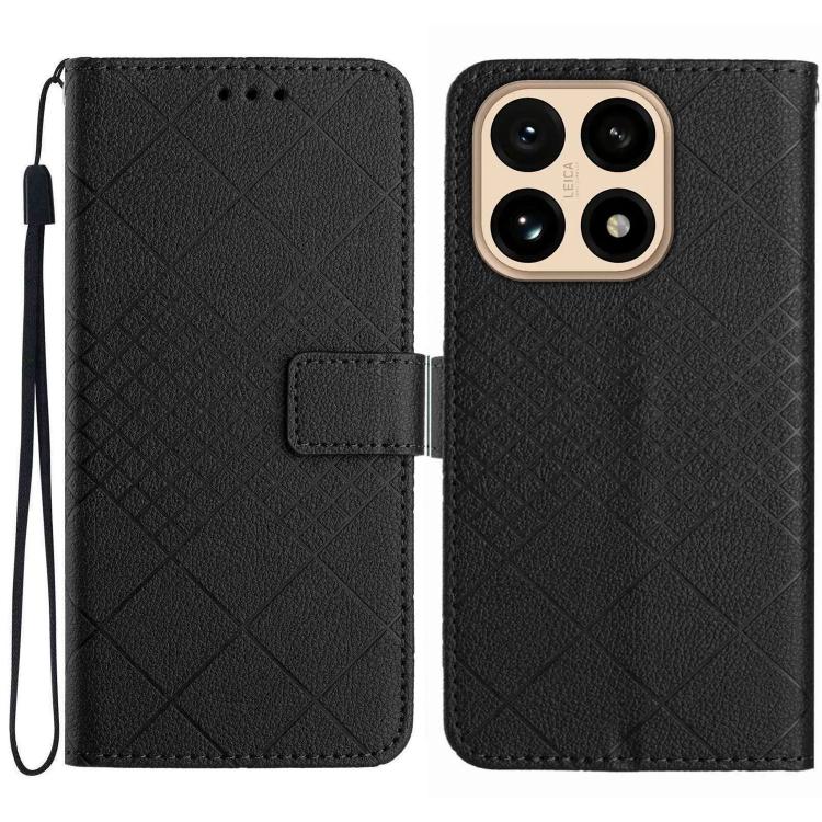 Rhombic Grid Texture Leather Phone Case