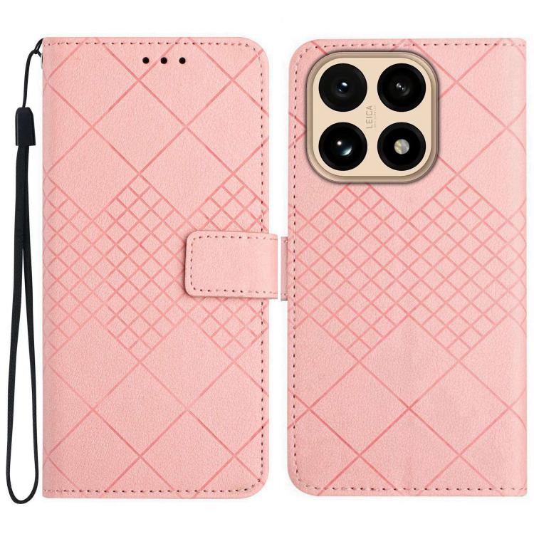 Rhombic Grid Texture Leather Phone Case