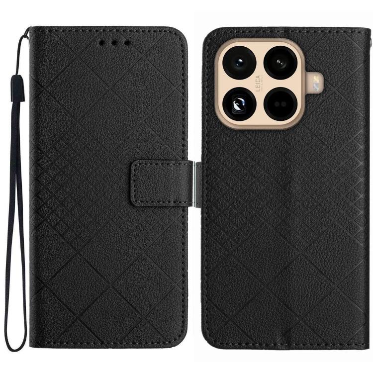 Rhombic Grid Texture Leather Phone Case