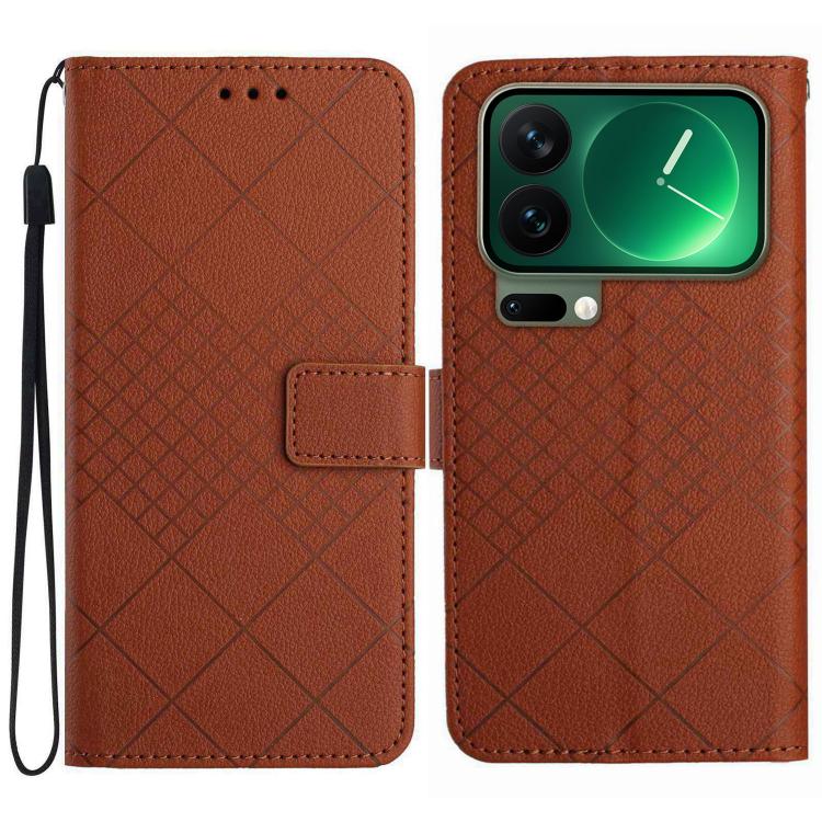 Rhombic Grid Texture Leather Phone Case, For Xiaomi Poco X8 Pro 5G, For Xiaomi 17 Pro Max, For Xiaomi 17 Pro, For Xiaomi 17